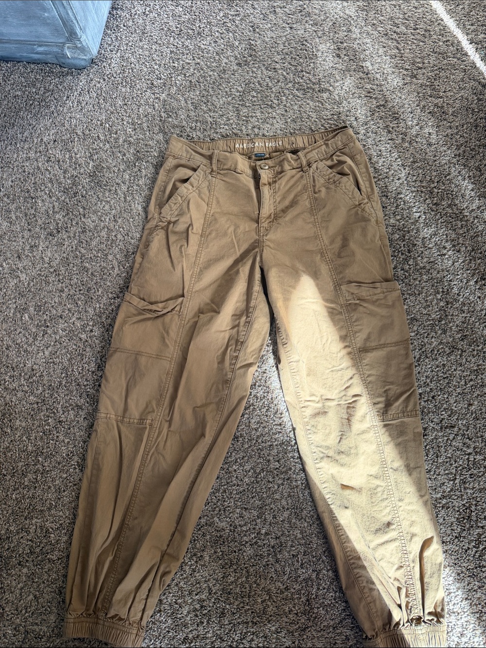American Eagle Outfitters Khaki Cargo Jogger Pants
